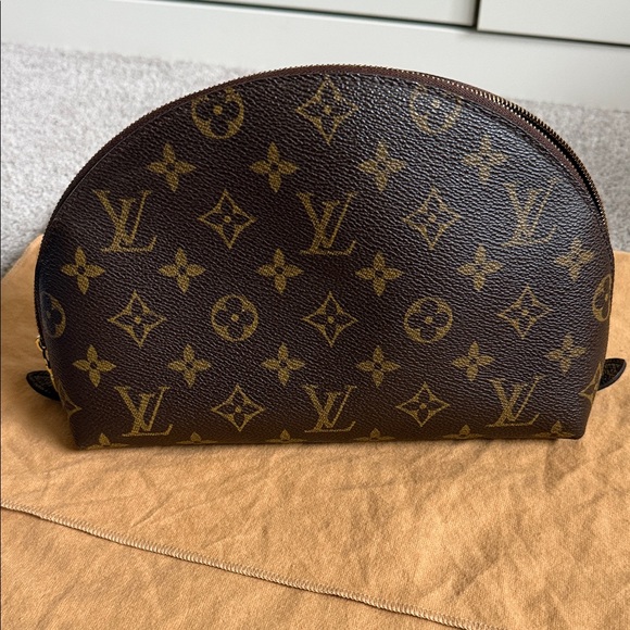 Louis Vuitton Brown Monogram Cosmetic Bag - Picture 1 of 3